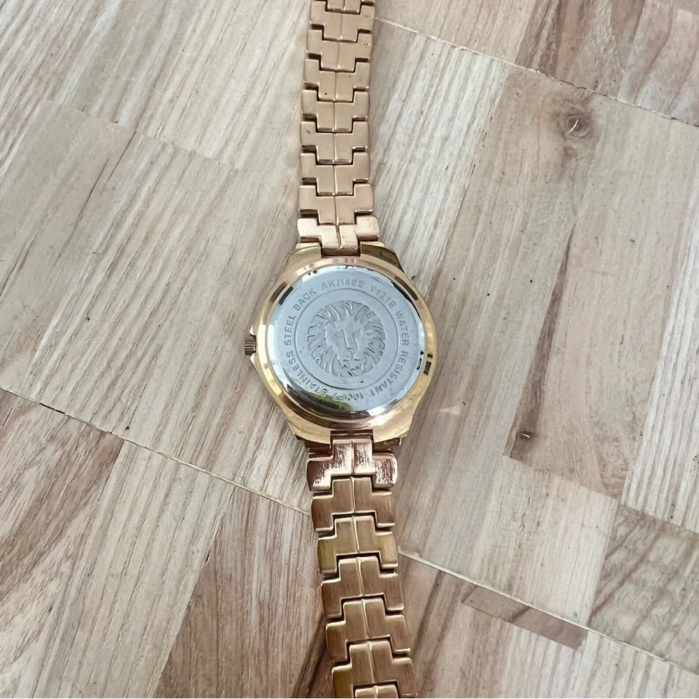 Anne Klein ladies rose gold tone pink mother of pearl dress watch NEW BATTERY